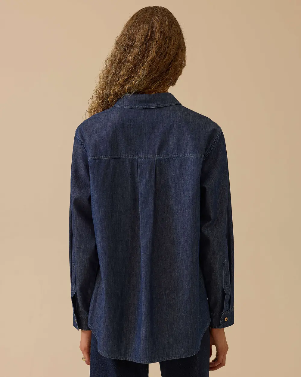 Buttoned Jean Shirt with Pocket