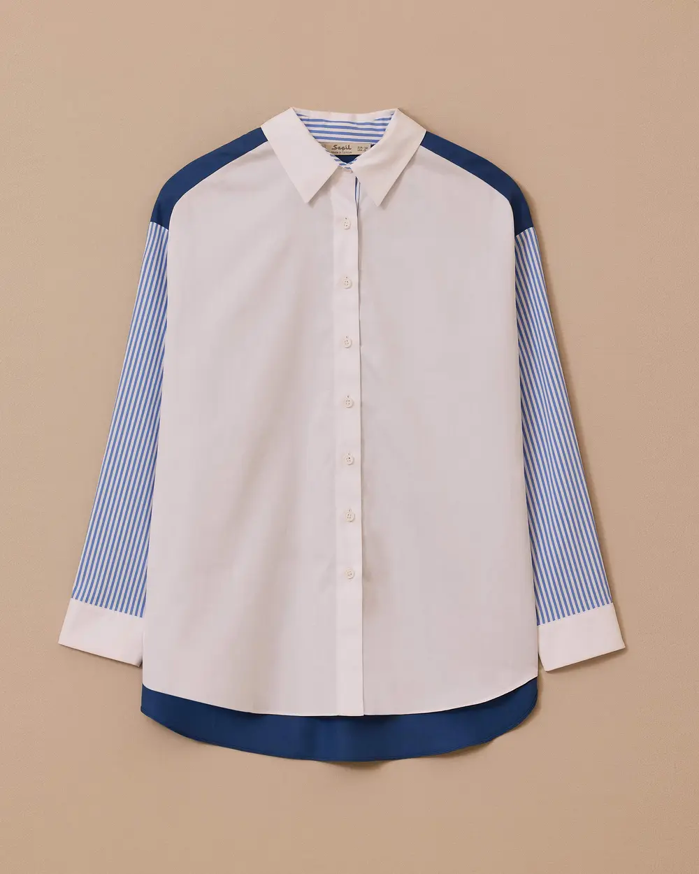 Çizgi Detaylı Düğmeli Gömlek