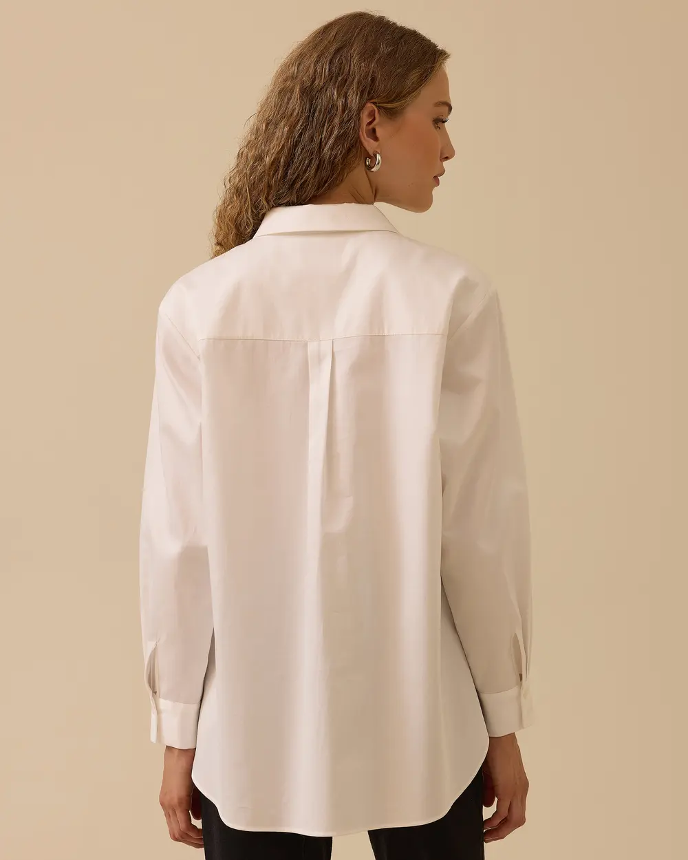 Taş İşlemeli Klasik Gömlek