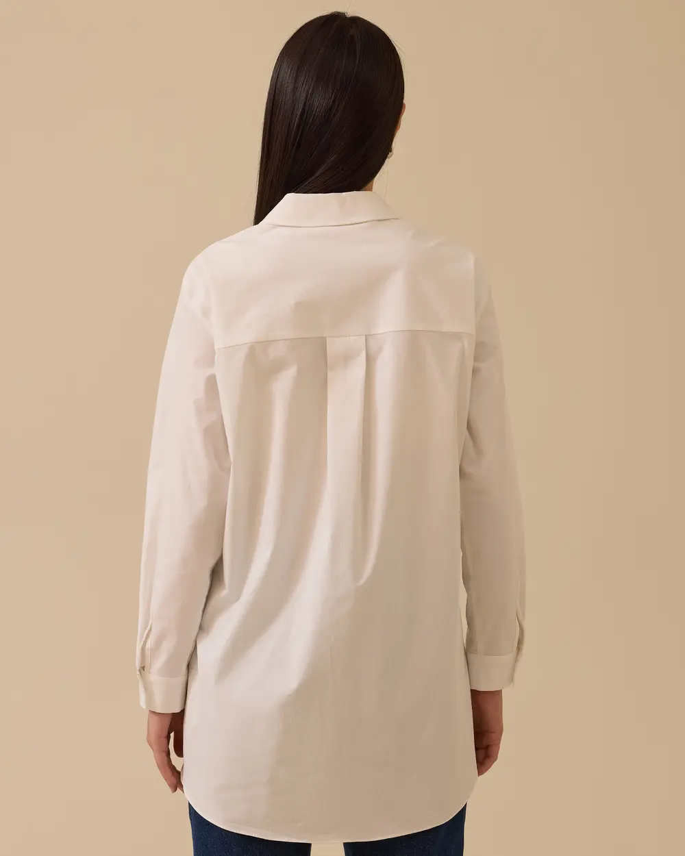 Asimetrik Taş Detaylı Gömlek
