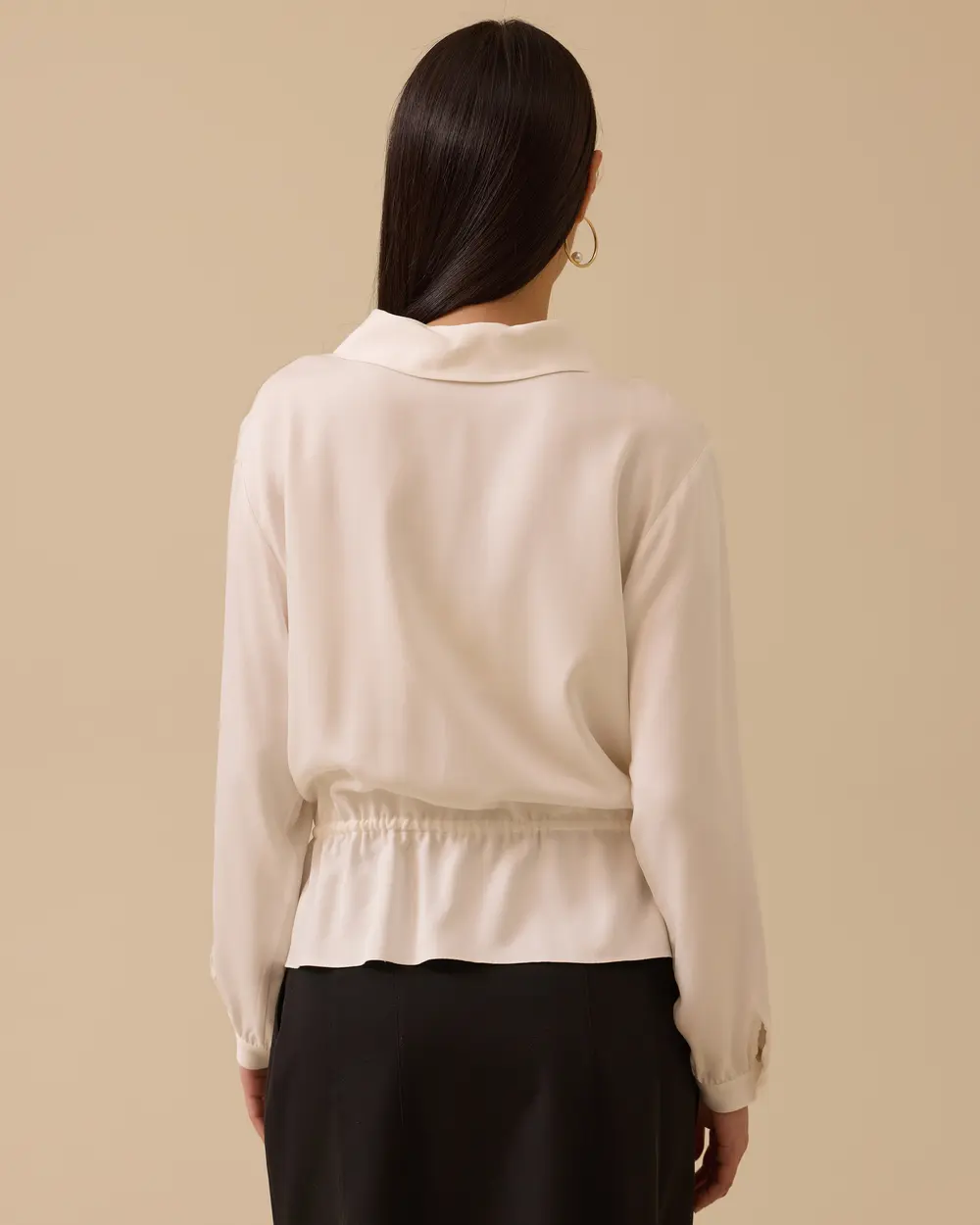 Büzgü Detaylı Pileli Gömlek