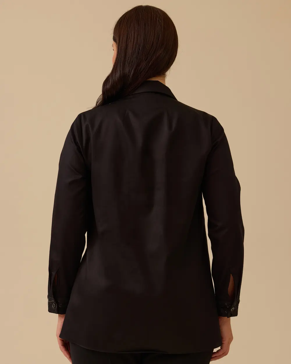 Büyük Beden Dantel Detaylı Gömlek