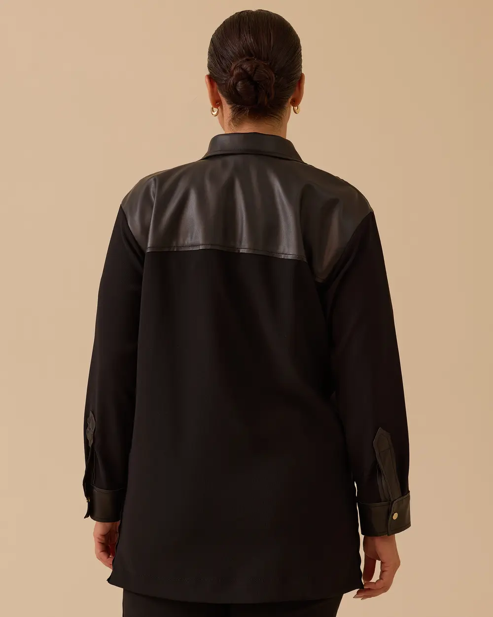 Büyük Beden Fitilli Cepli Gömlek