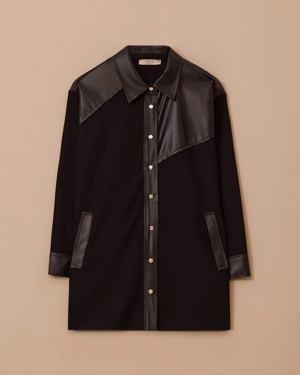 Büyük Beden Fitilli Cepli Gömlek