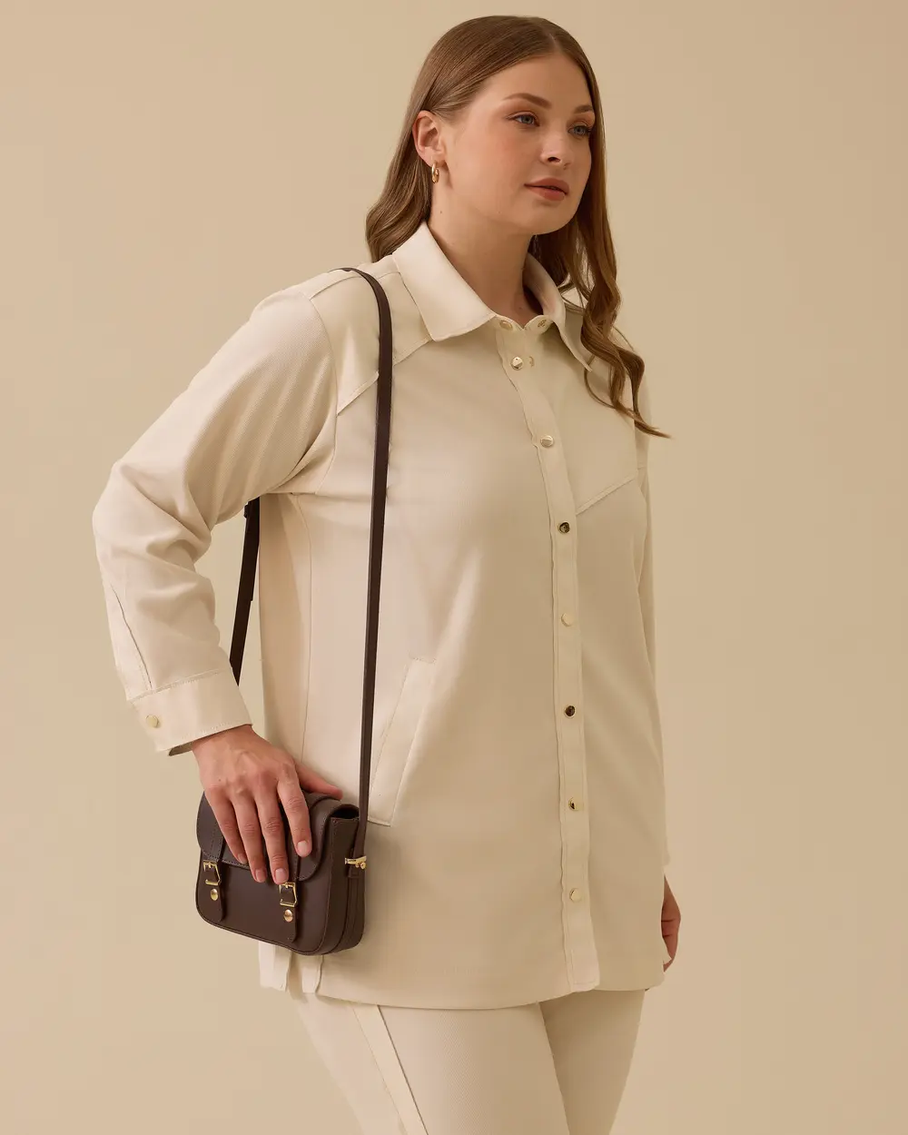 Oversized Fitted Pocket Shirt