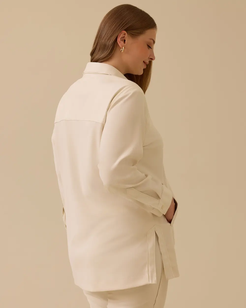 Oversized Fitted Pocket Shirt