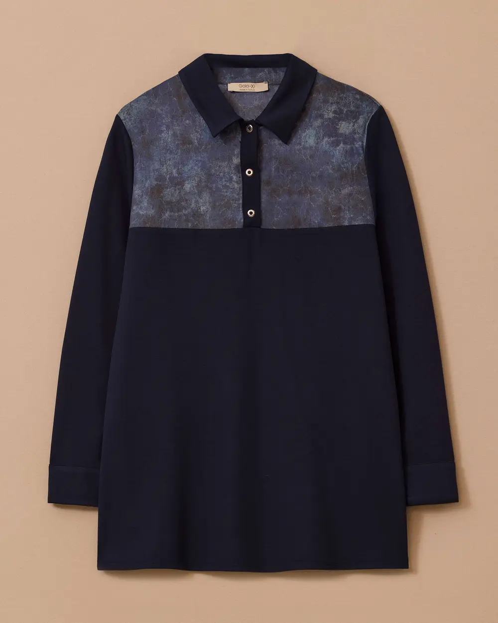 Plus Size Pattern Detailed Shirt