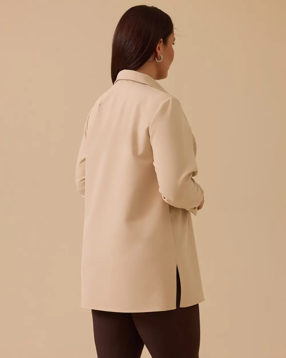 Büyük Beden File Detaylı Gömlek