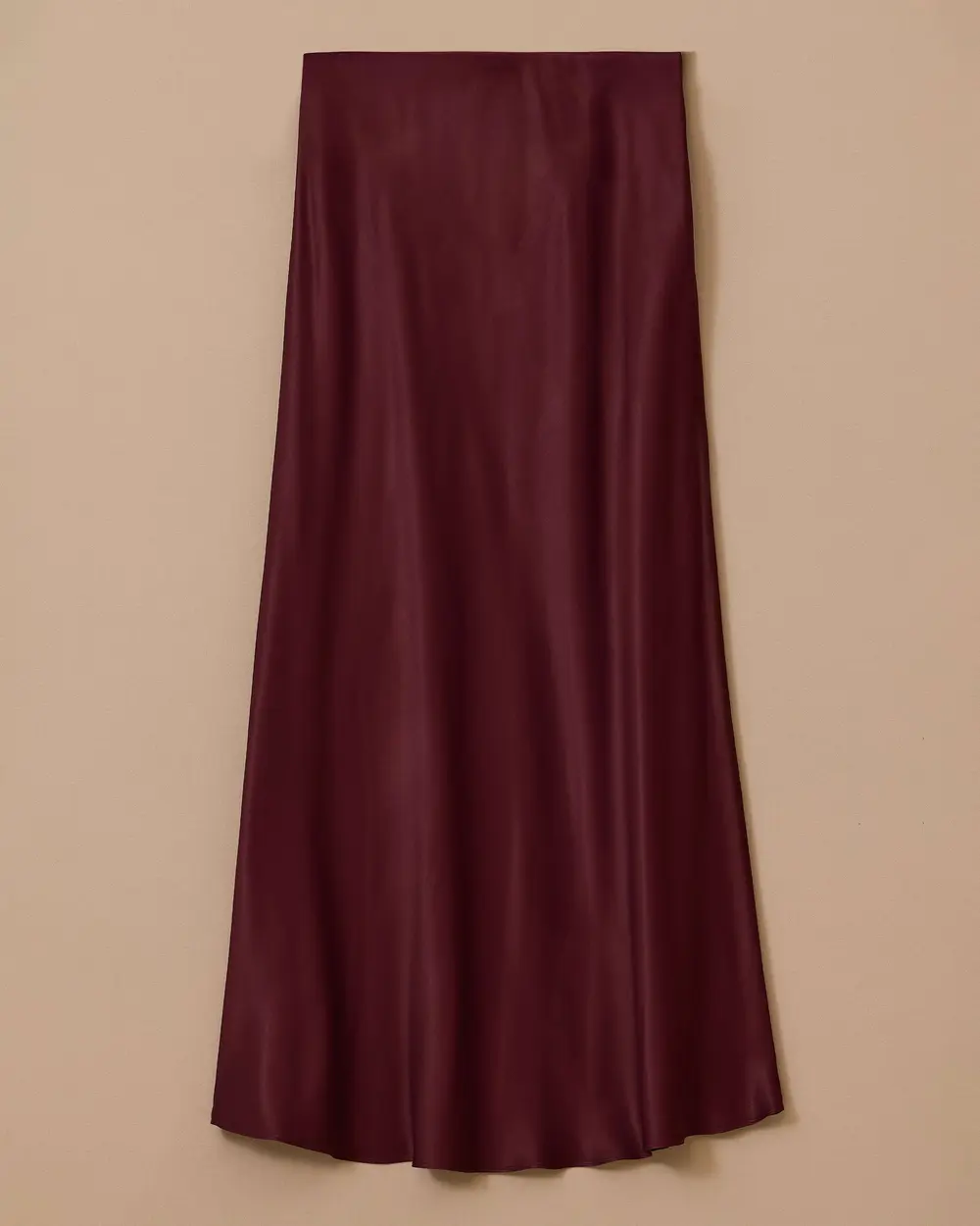 Straight Cut Satin Skirt