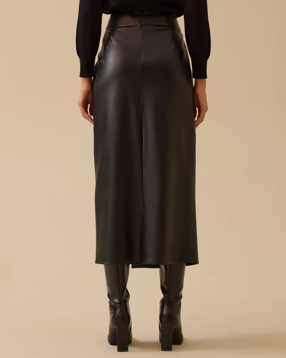 Suni Deri Metal Tokalı Kalem Etek