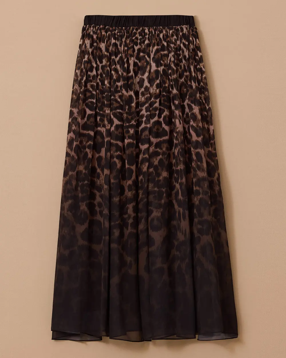 Leopar Desenli Şifon Etek