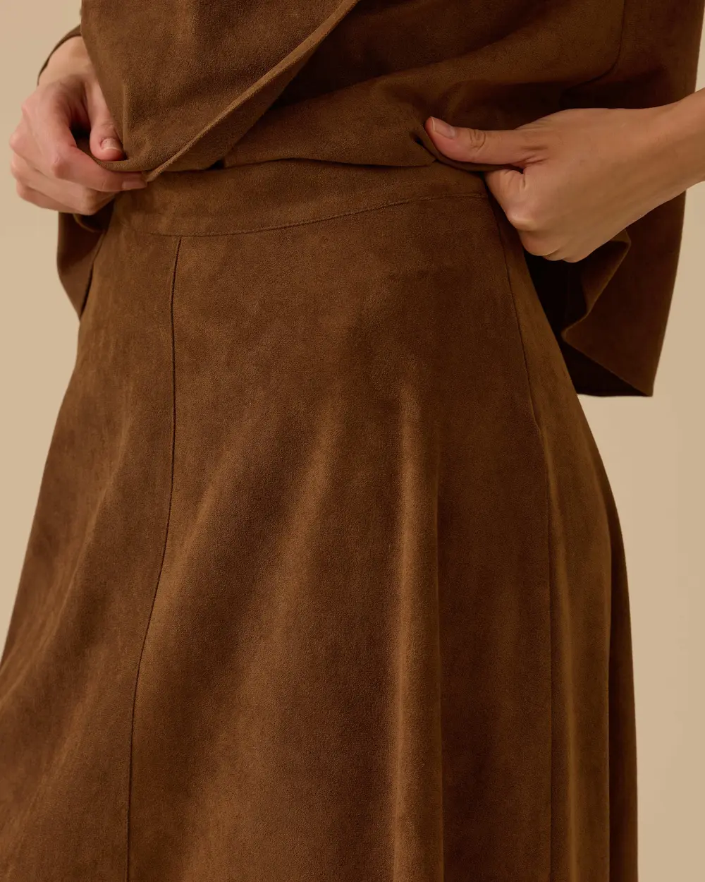 Süet Maksi Etek