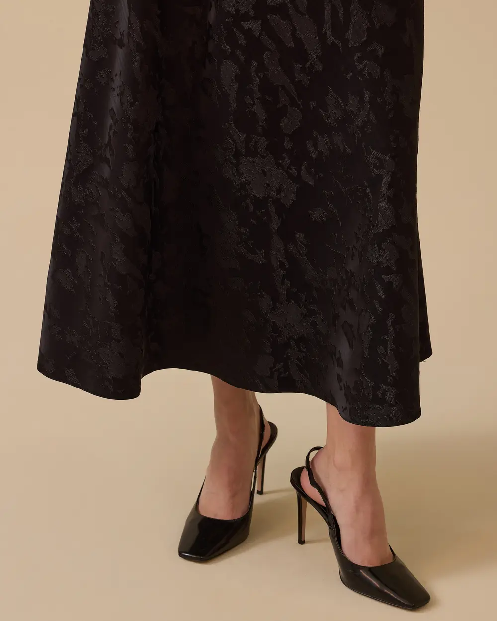 Desenli Midi Jakar Etek