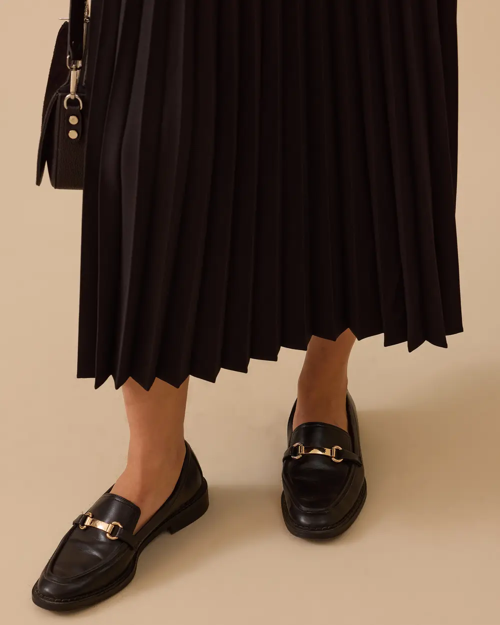 Esnek Bel Pliseli Basic Etek