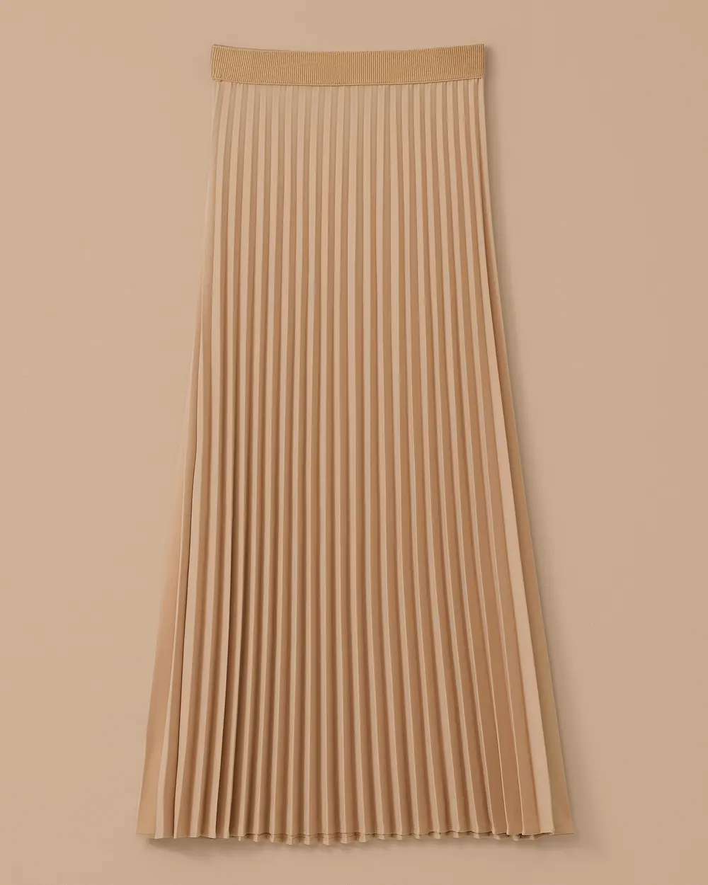 Elastic Waist Pleated Basic Skirt