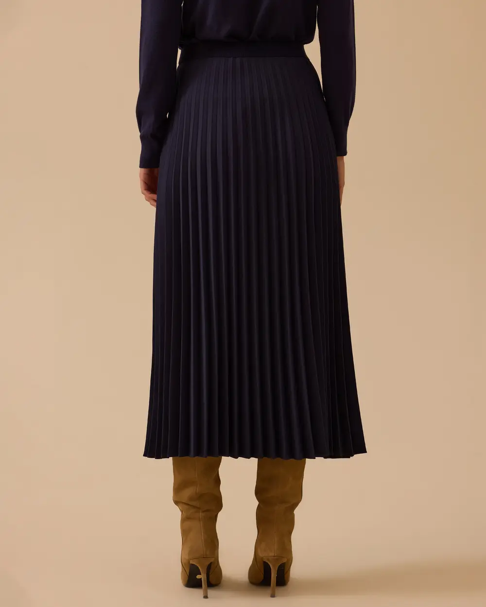 Esnek Bel Pliseli Basic Etek