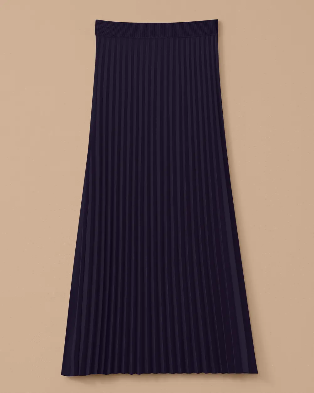 Elastic Waist Pleated Basic Skirt