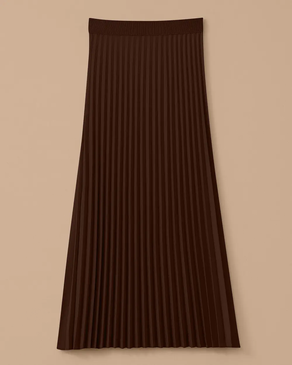 Elastic Waist Pleated Basic Skirt