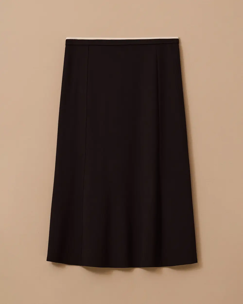 Büyük Beden Beli Biye Detaylı Midi Etek