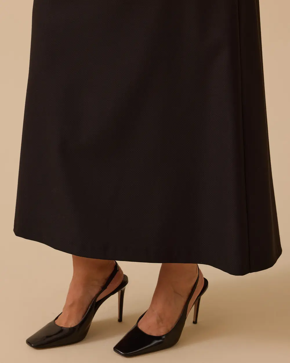 Büyük Beden Cepli Düz Etek