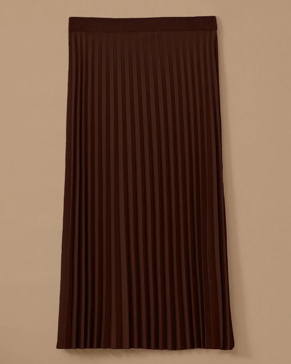 Plus Size Elastic Waist Pleated Basic Skirt