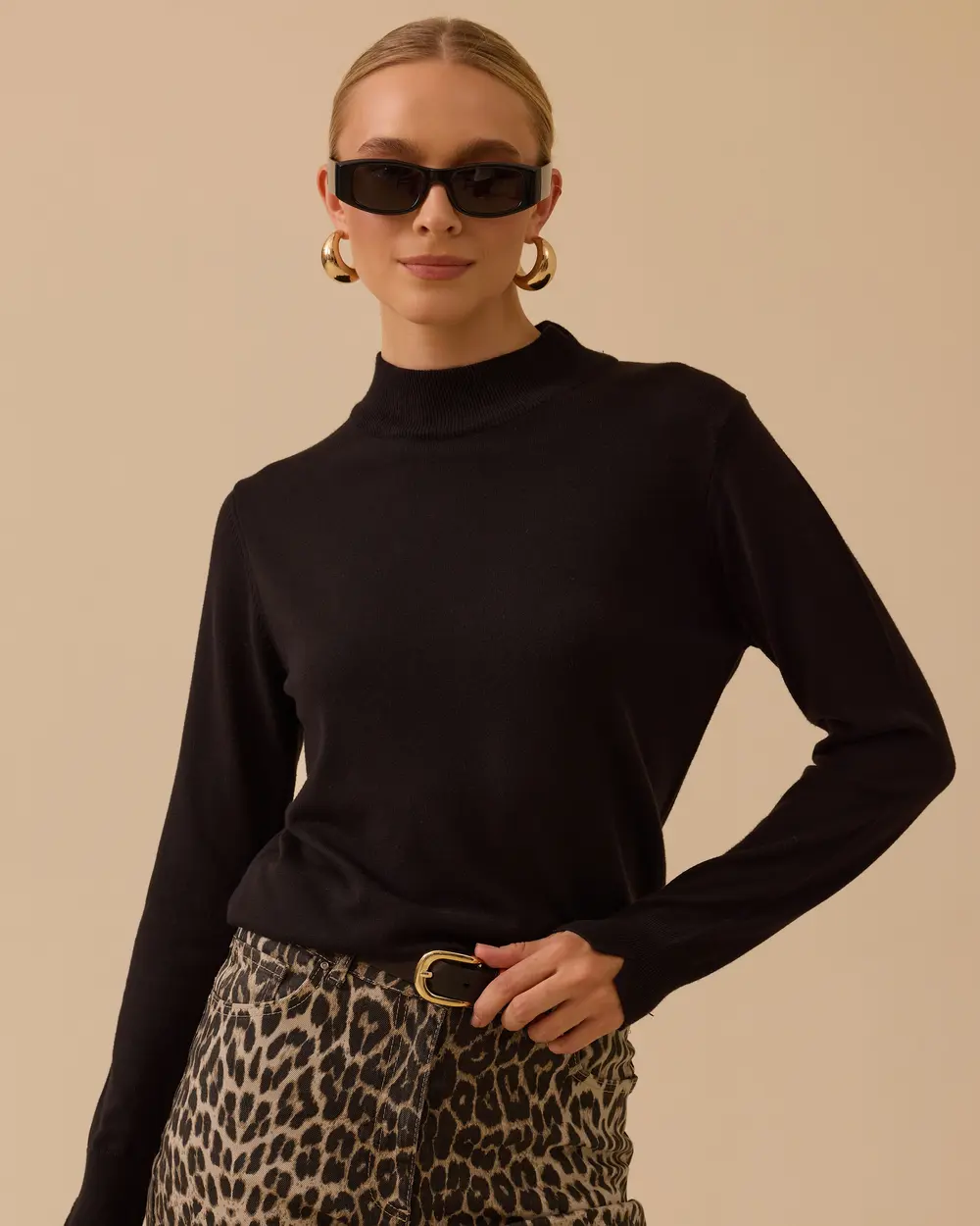 Yarım Balıkçı Yaka Basic Triko Bluz