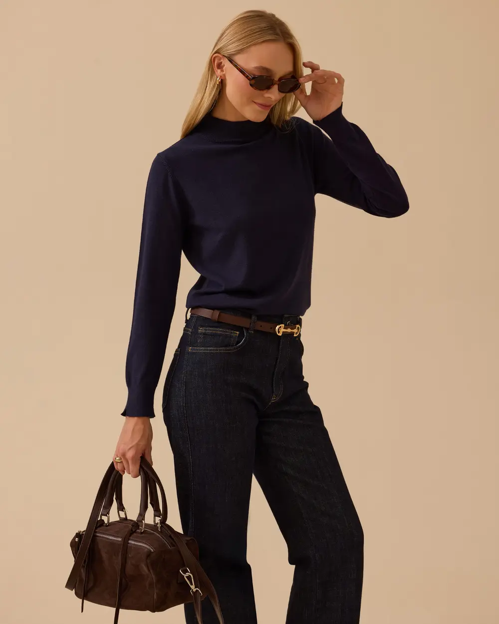 Yarım Balıkçı Yaka Basic Triko Bluz