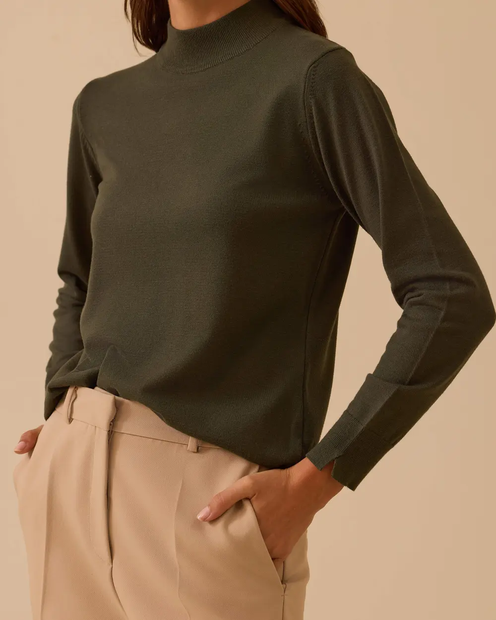 Yarım Balıkçı Yaka Basic Triko Bluz