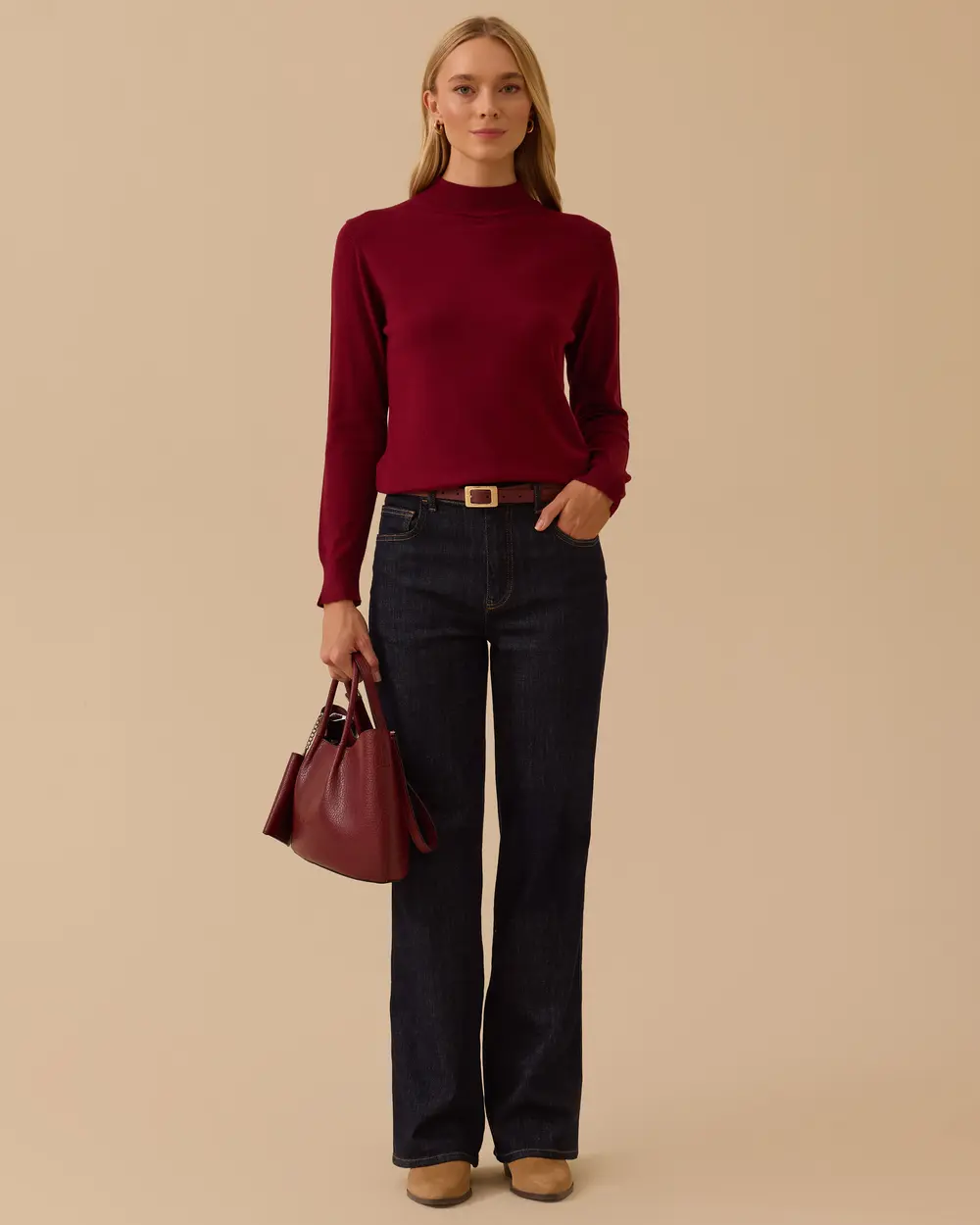 Yarım Balıkçı Yaka Basic Triko Bluz