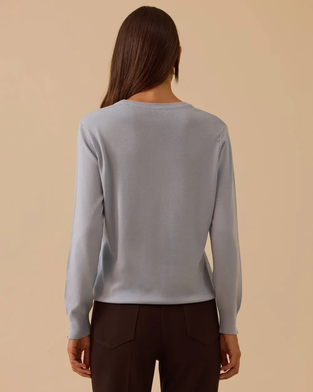 Sıfır Yaka Basic Triko Bluz