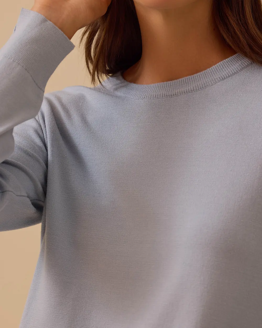 Sıfır Yaka Basic Triko Bluz