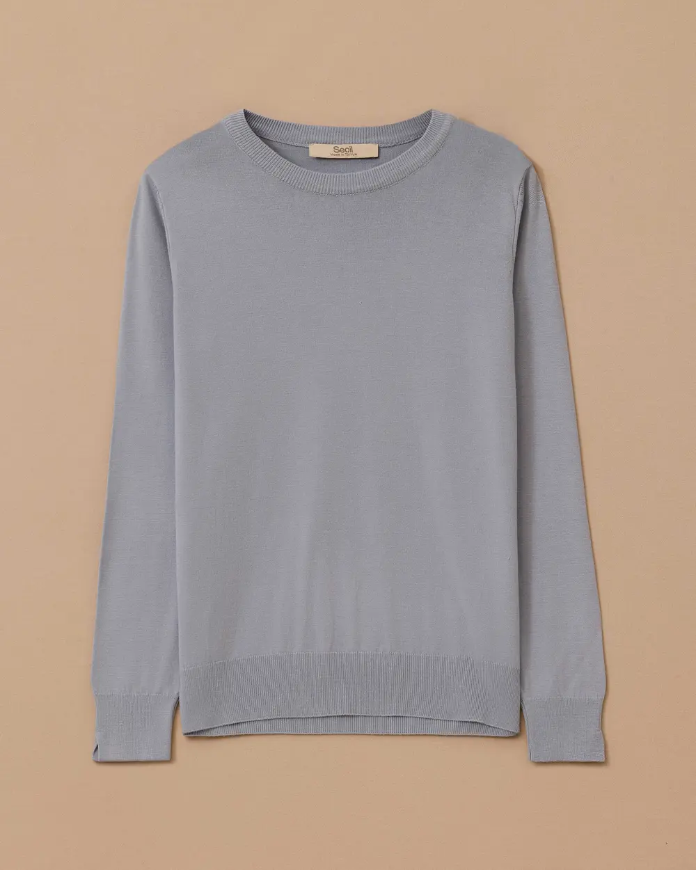 Zero Collar Basic Sweater Blouse