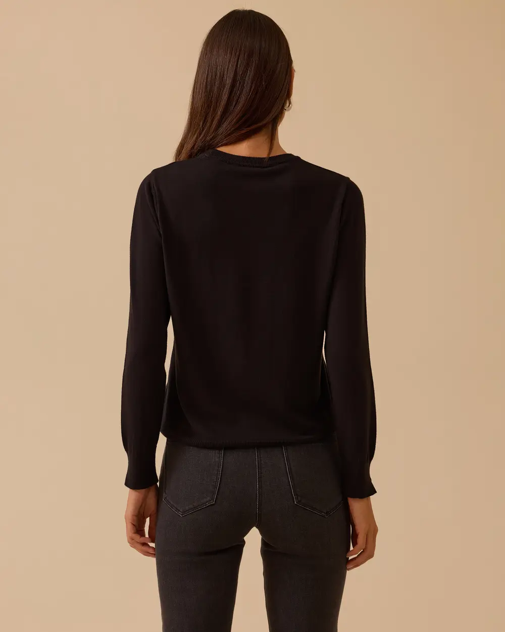 Sıfır Yaka Basic Triko Bluz