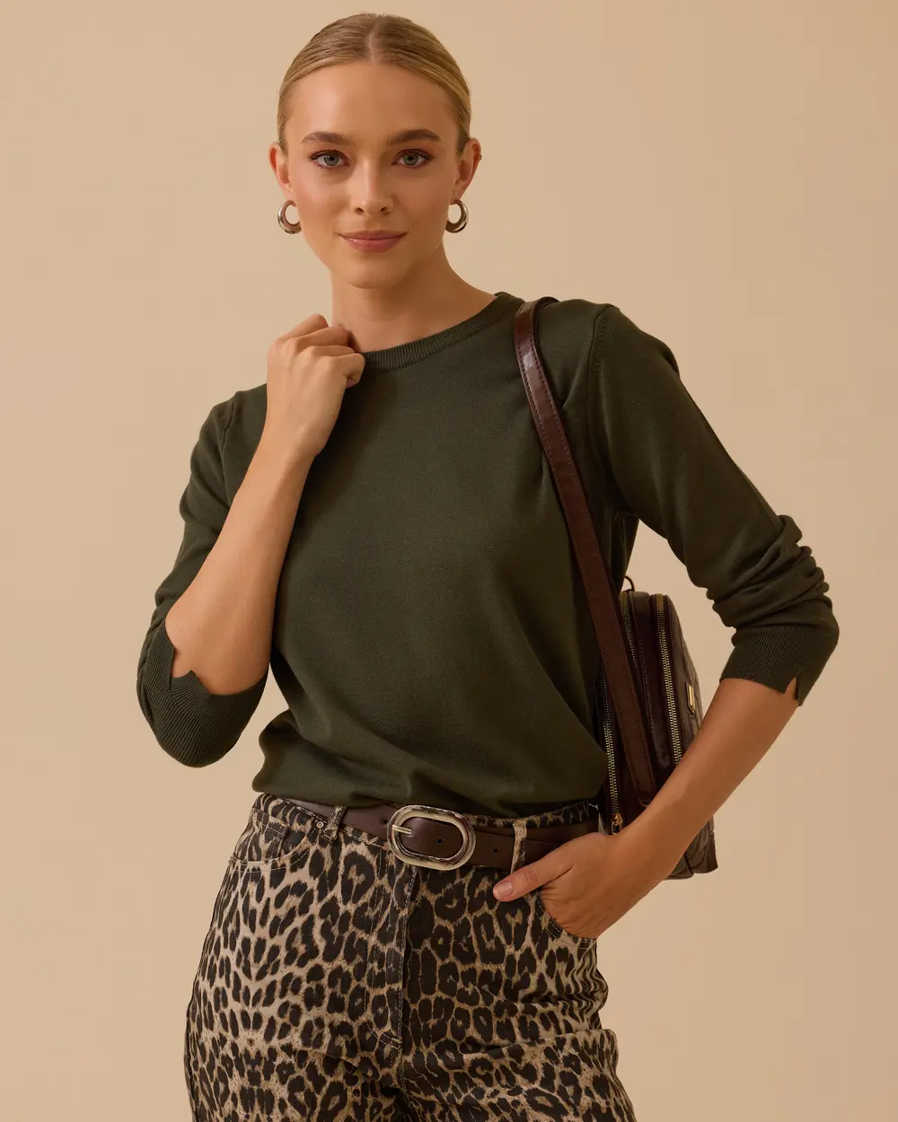 Sıfır Yaka Basic Triko Bluz