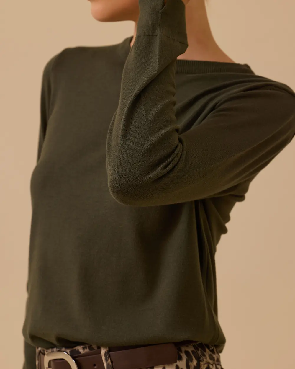 Sıfır Yaka Basic Triko Bluz