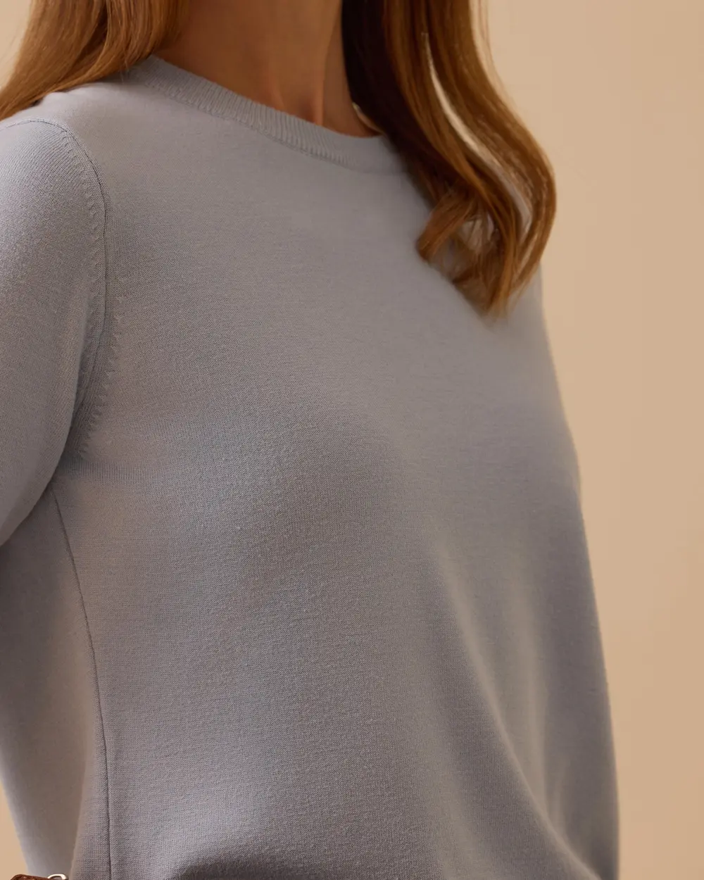 Short Sleeve Basic Sweater Blouse