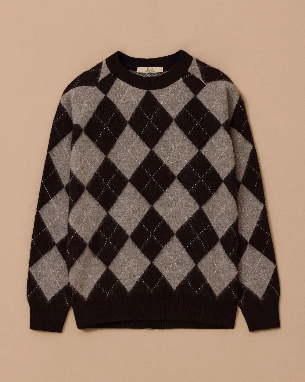 Baklava Desenli Triko Kazak