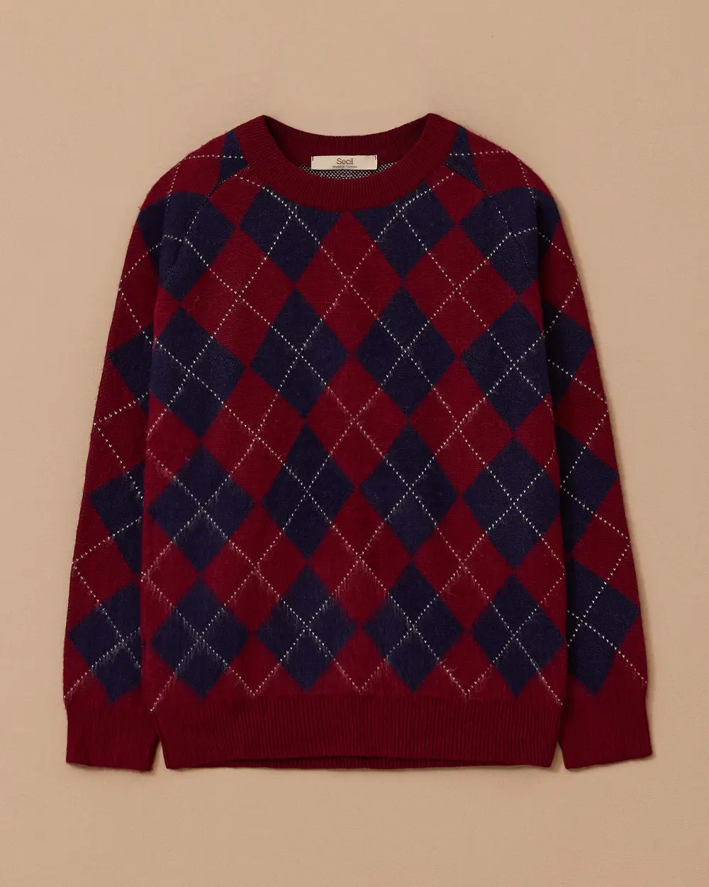 Baklava Desenli Triko Kazak