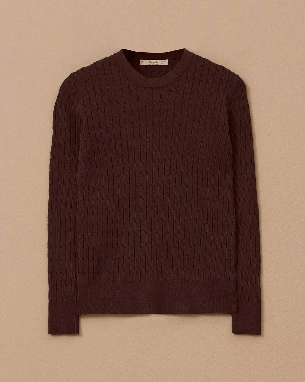 Knit Pattern Zero Collar Sweater