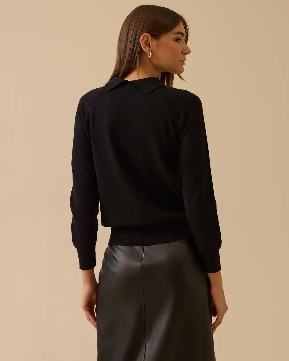 Bead Detailed Waist Length Sweater