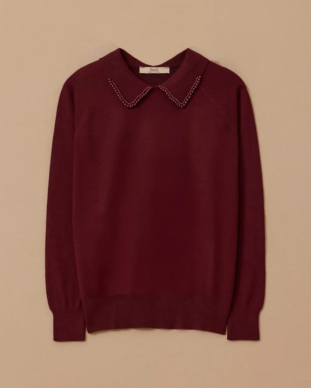 Bead Detailed Waist Length Sweater