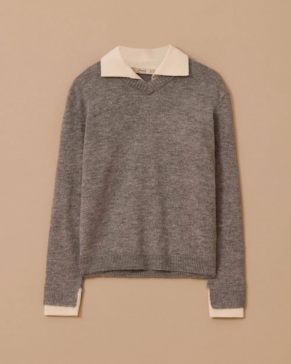 Shirt Collar Basic Sweater Blouse