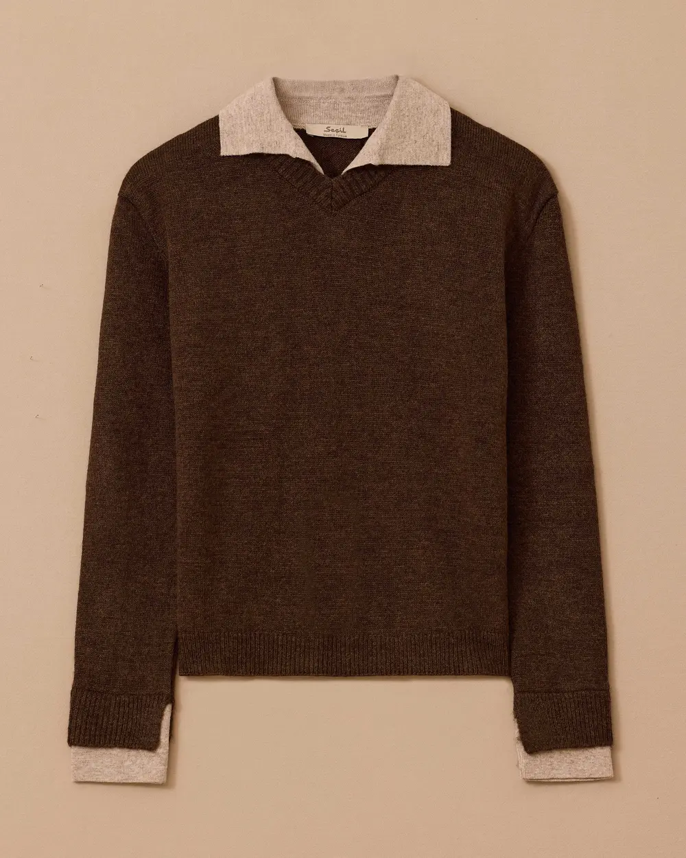 Shirt Collar Basic Sweater Blouse