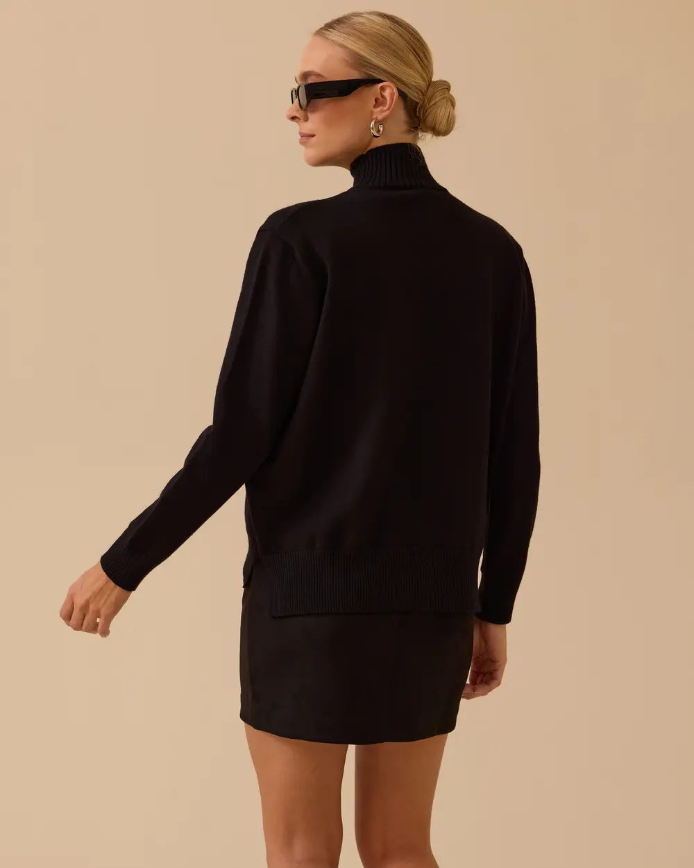 Uzun Kollu Örme Triko Kazak