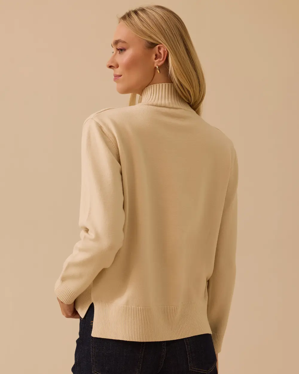 Uzun Kollu Örme Triko Kazak