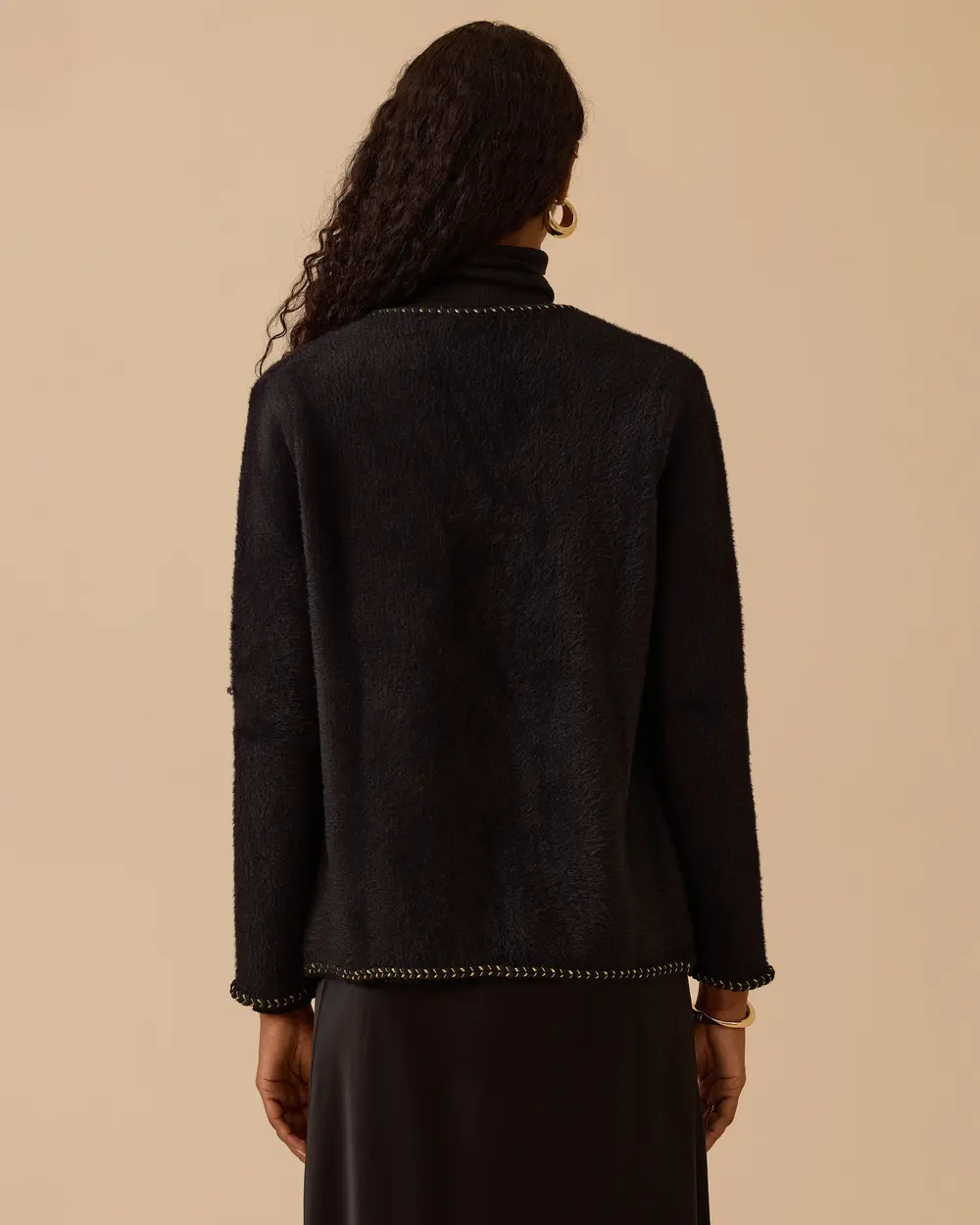 Düğme Detaylı Triko Hırka