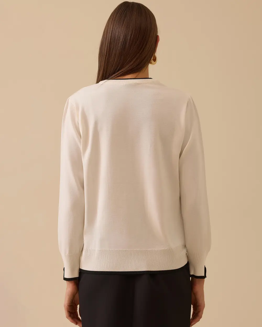 Biye Detaylı Düğmeli Triko Hırka