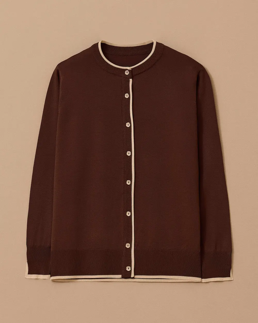 Biye Detaylı Düğmeli Triko Hırka