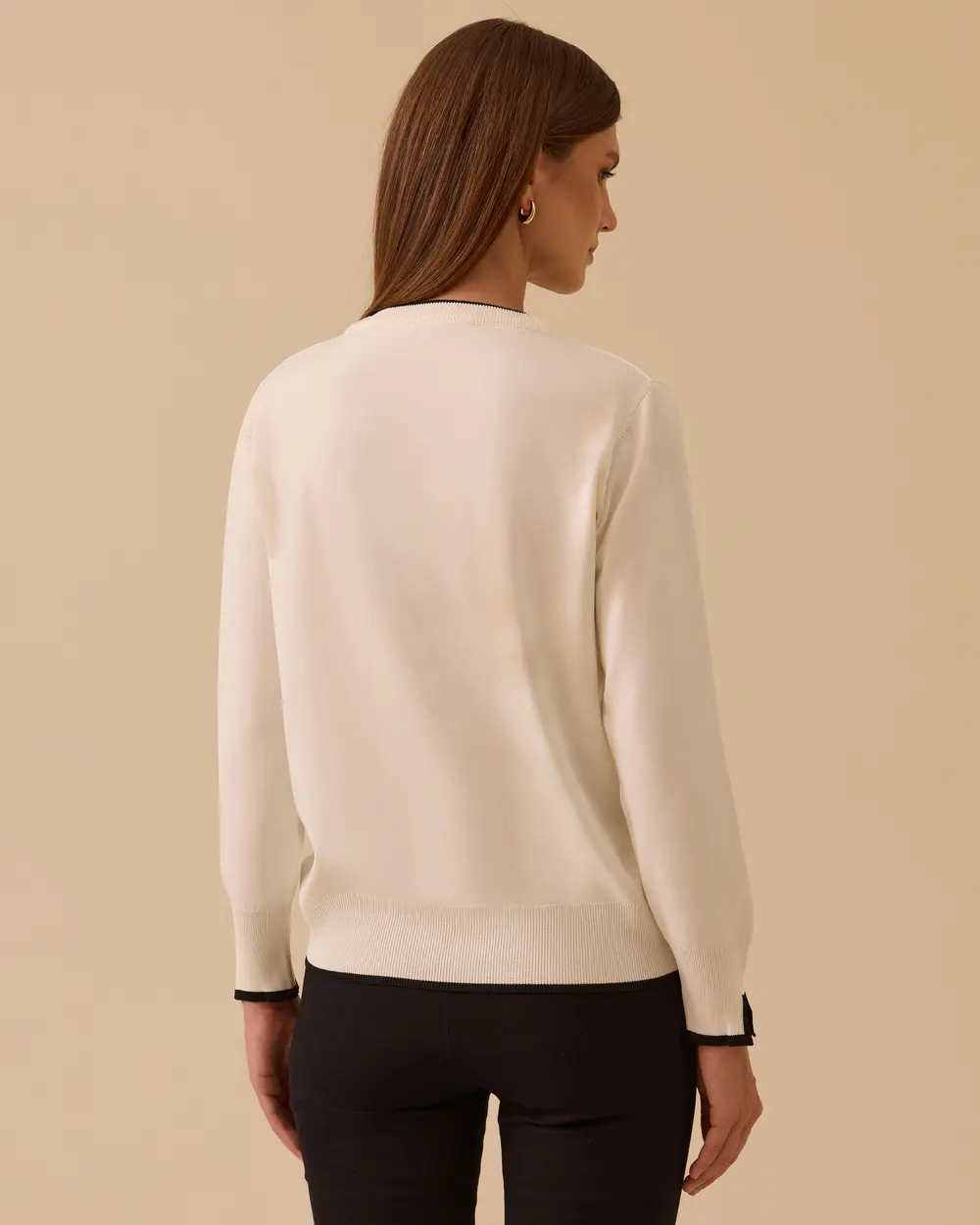 Biye Detaylı Lastikli Triko Bluz