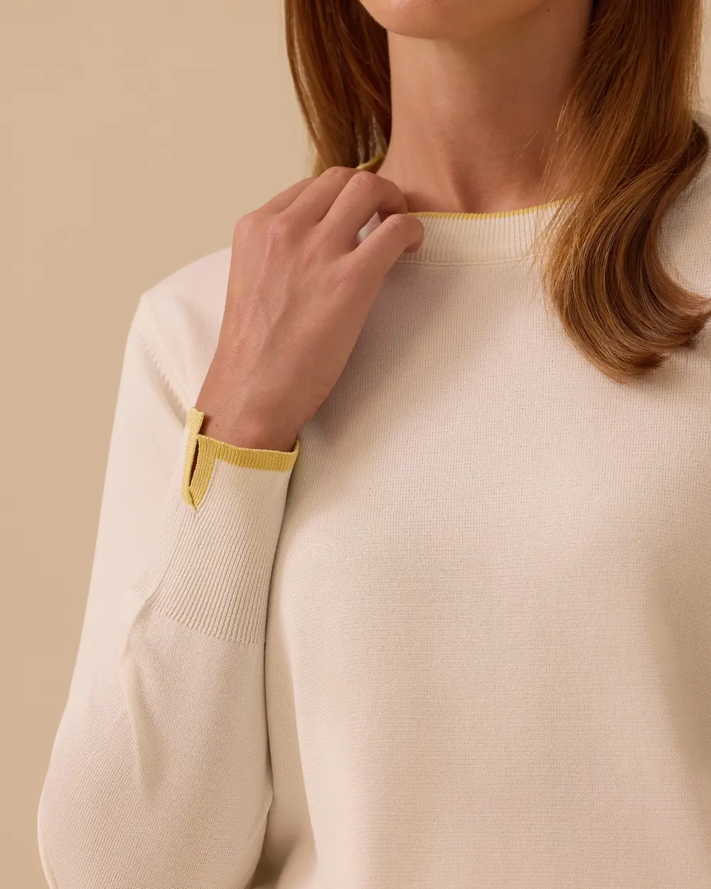 Biye Detaylı Lastikli Triko Bluz